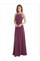 High Neck Long Chiffon Sleeveless Bridesmaid Dress / Evening Gowns Darwin
