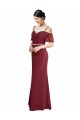 Sweetheart Long Soft Chiffon Burgundy Cold Shoulder Bridesmaid Dress Darwin