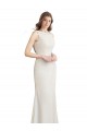 High Neck Long Soft Chiffon & Satin Sleeveless Bridesmaid Dress Darwin