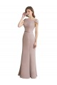 High Neck Long Soft Chiffon & Lace Cap Sleeves Formal Dress / Bridesmaid Dress Darwin