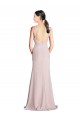 High Neck Long Soft Chiffon Sheath Sleeveless Bridesmaid Dress Darwin