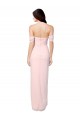 Strapless Soft Chiffon Pink Sleeveless High Low Bridesmaid Dress Darwin