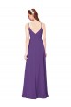 High Neck Long Soft Chiffon Plum Purple Sleeveless Bridesmaid Dress Darwin