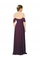 Sweetheart Long Soft Chiffon Grape Cold Shoulder Formal Dress / Bridesmaid Dress Darwin