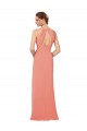 V-Neck Long Soft Chiffon Desert Rose Sleeveless Bridesmaid Dress Darwin