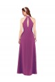 V-Neck Long Soft Chiffon Wild Berry Sleeveless Bridesmaid Dress Darwin