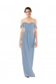Sweetheart Long Soft Chiffon Dusty Blue Sleeveless Bridesmaid Dress Darwin