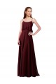 Spaghetti Straps Long Chiffon Burgundy Gold Sleeveless Bridesmaid Gowns Darwin