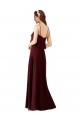 Spaghetti Straps Long Chiffon Burgundy Gold Sleeveless Bridesmaid Gowns Darwin