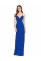 V-Neck Long Soft Chiffon Royal Blue Sleeveless Bridesmaid Dress / Formal Dress Darwin