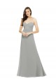 Sweetheart Long Chiffon Silver Sleeveless Bridesmaid Dress Darwin