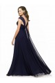 Sweetheart Long Chiffon Dark Navy Sleeveless Bridesmaid Gowns Darwin