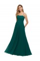 Square Neck Long Soft Chiffon Hunter Sleeveless Bridesmaid Dress Darwin