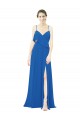 Spaghetti Straps Long Soft Chiffon Royalty Sleeveless Bridesmaid Dress Darwin