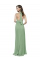 High Neck Long Soft Chiffon Seagrass Sleeveless Formal Dress / Bridesmaid Dress Darwin