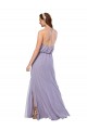Halter Neck Long Chiffon Dark Navy Sleeveless Bridesmaid Dress / Evening Dress Darwin