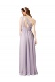 One Shoulder Long Floor Length Chiffon Grape Sleeveless Bridesmaid Dress Darwin