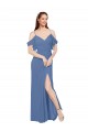 Sweetheart Long Soft Chiffon Windsor Blue Sleeveless Bridesmaid Dress Darwin