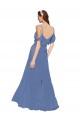 Sweetheart Long Soft Chiffon Windsor Blue Sleeveless Bridesmaid Dress Darwin