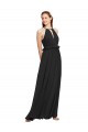 Halter Neck Long Soft Chiffon Black Sleeveless Bridesmaid Dress Darwin
