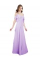 Sweetheart Long Soft Chiffon Lilac Cold Shoulder Formal Dress / Bridesmaid Dress Darwin