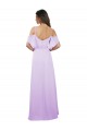 Sweetheart Long Soft Chiffon Lilac Cold Shoulder Formal Dress / Bridesmaid Dress Darwin