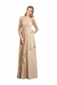 Sweetheart Long Soft Chiffon Champagne Sleeveless Bridesmaid Dress Darwin