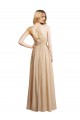 Sweetheart Long Soft Chiffon Champagne Sleeveless Bridesmaid Dress Darwin