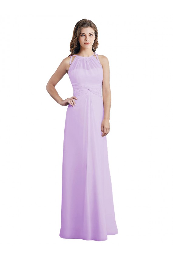 Sweetheart Long Soft Chiffon Lilac Sleeveless Bridesmaid Dress / Formal Dress Darwin