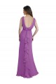 V-Neck Long Soft Chiffon Dahlia Sleeveless Bridesmaid Dress Darwin