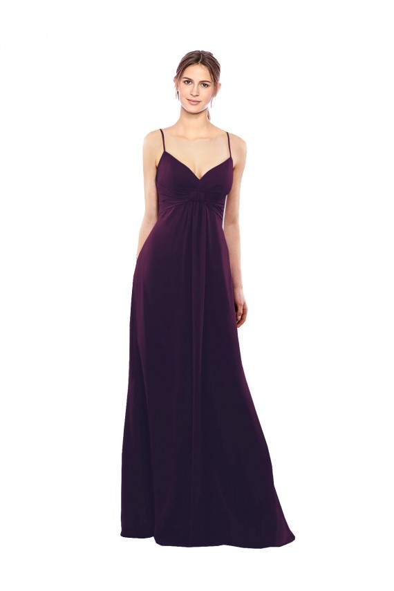 Sweetheart Long Soft Chiffon Grape Sleeveless Formal Dress / Bridesmaid Dress Darwin