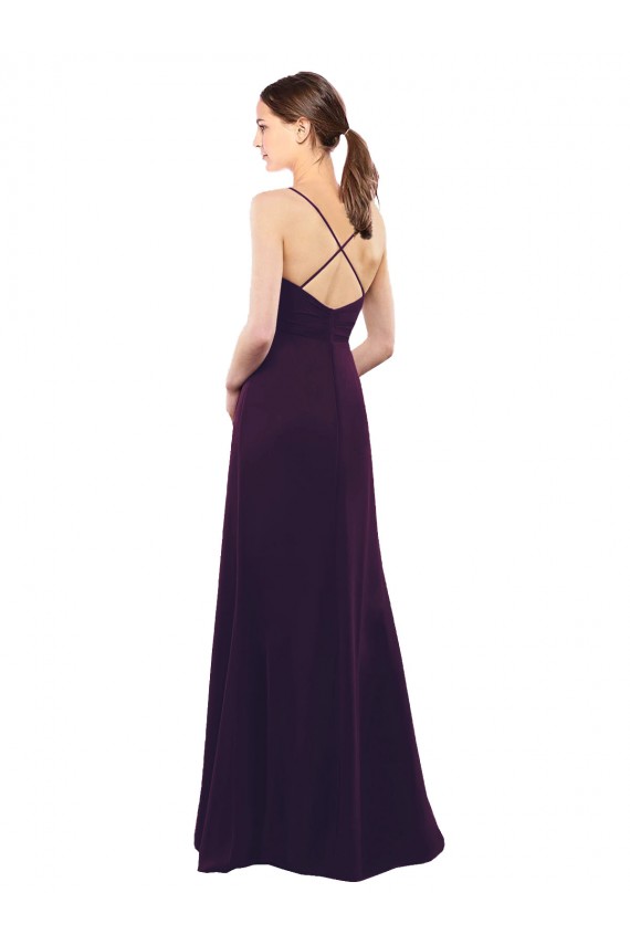 Sweetheart Long Soft Chiffon Grape Sleeveless Formal Dress / Bridesmaid Dress Darwin