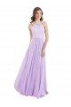 Halter Neck Long Chiffon Lilac Sleeveless Bridesmaid Dress / Evening Dress Darwin