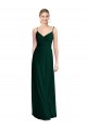 V-Neck Long Soft Chiffon Ever Green Sleeveless Bridesmaid Dress Darwin