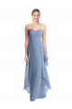 Strapless Long Chiffon Dusty Blue Sleeveless Formal Dress / Bridesmaid Dress Darwin