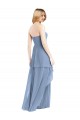 Strapless Long Chiffon Dusty Blue Sleeveless Formal Dress / Bridesmaid Dress Darwin