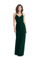 V-Neck Long Soft Chiffon Ever Green Sleeveless Semi Formal Evening Dress / Bridesmaid Dress Darwin