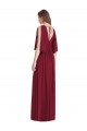 V-Neck Long Soft Chiffon Dark Navy Sleeveless Semi Formal Evening Dress / Bridesmaid Dress Darwin