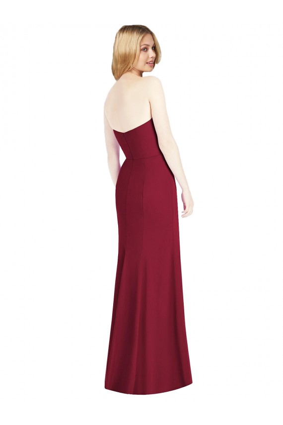 Strapless Long Soft Chiffon Desert Rose Sleeveless Bridesmaid Dress Darwin