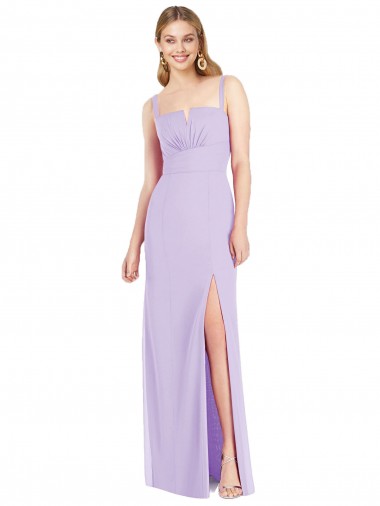Strapless Long Soft Chiffon Lilac Sleeveless Bridesmaid Dress Darwin