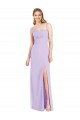 Strapless Long Soft Chiffon Lilac Sleeveless Bridesmaid Dress Darwin