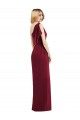 One Shoulder Long Soft Chiffon Olive Green Sleeveless Bridesmaid Dress Darwin