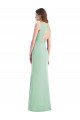 V-Neck Long Chiffon Mint Green Sleeveless Bridesmaid Dress / Evening Dress Darwin