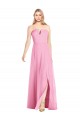 Strapless Long Soft Chiffon Hot Pink Sleeveless Semi Formal Evening Dress / Bridesmaid Dress Darwin