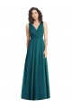 V-Neck Long Chiffon Hunter Sleeveless Wedding Party Dress Darwin