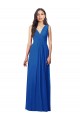 V-Neck Long Soft Chiffon Royal Blue Sleeveless Semi Formal Evening Dress / Bridesmaid Dress Darwin
