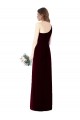 One Shoulder Long Soft Chiffon Dark Green Sleeveless Bridesmaid Dress Darwin
