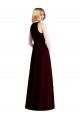 Halter Neck Long Soft Chiffon Light Sky Blue Sleeveless Semi Formal Evening Dress / Bridesmaid Dress Darwin