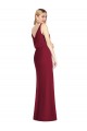 V-Neck Long Soft Chiffon Dusty Pink Sleeveless Bridesmaid Dress Darwin
