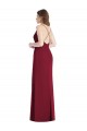 V-Neck Long Soft Chiffon Hunter Sleeveless Bridesmaid Dress Darwin
